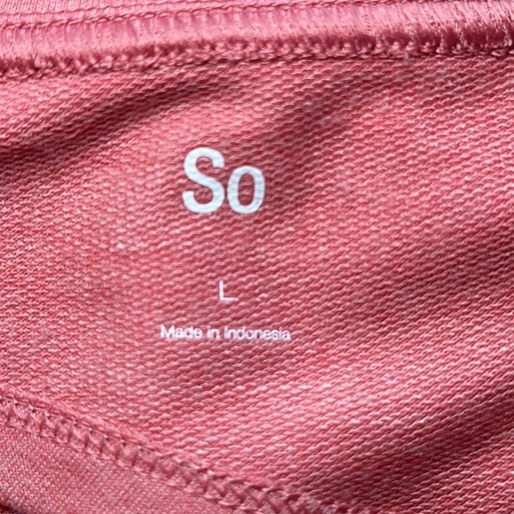 Women’s SO Long Sleeve Open Back Long Sleeve Top Size Large Peach - Picture 12 of 13